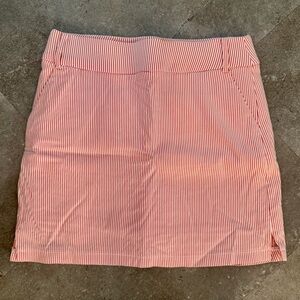 Attyre Coral and White Striped Mini Skort Size 2
